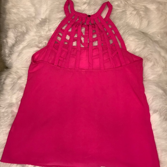 Pink chiffon tank top - Picture 2 of 3